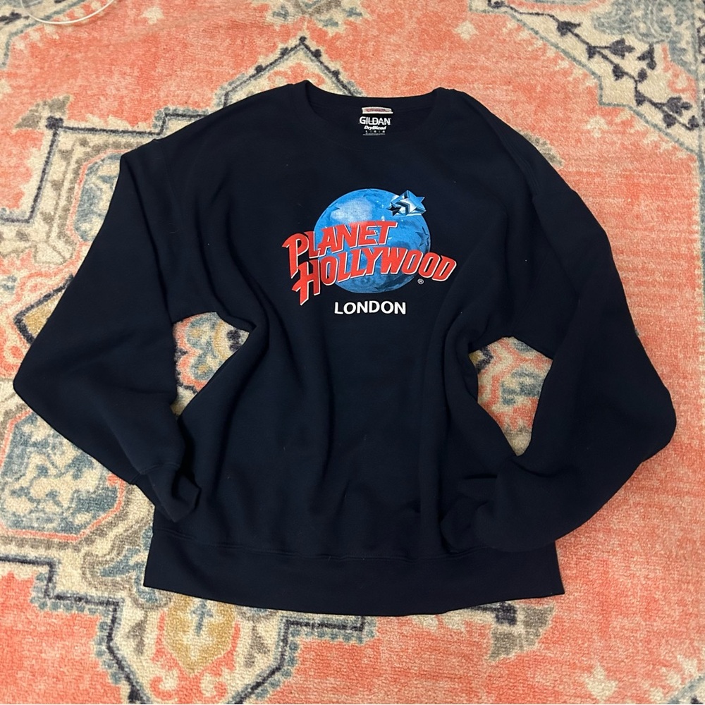 Planet Hollywood London dark navy blue crewneck
